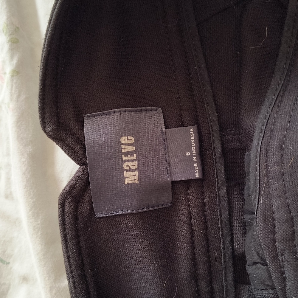 Anthropology Maeve Black Pencil Skirt Buckles - Picture 5 of 5